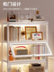 Integrated Bookcase with Doors, Dustproof, Cream Style, for Home Use, Bedroom Floor-Standing Bookcase, Wall-Mounted Display Cabinet, Living Room Display and Storage