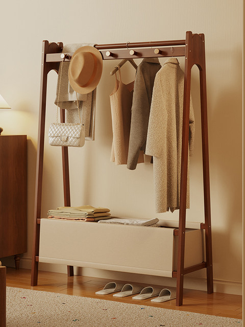 Floor-Standing Clothes Rack for Bedroom, Space-Saving Coat Rack, 2026 New Model, Room Bedside and Foot-Of-Bed Clothing Storage Solution