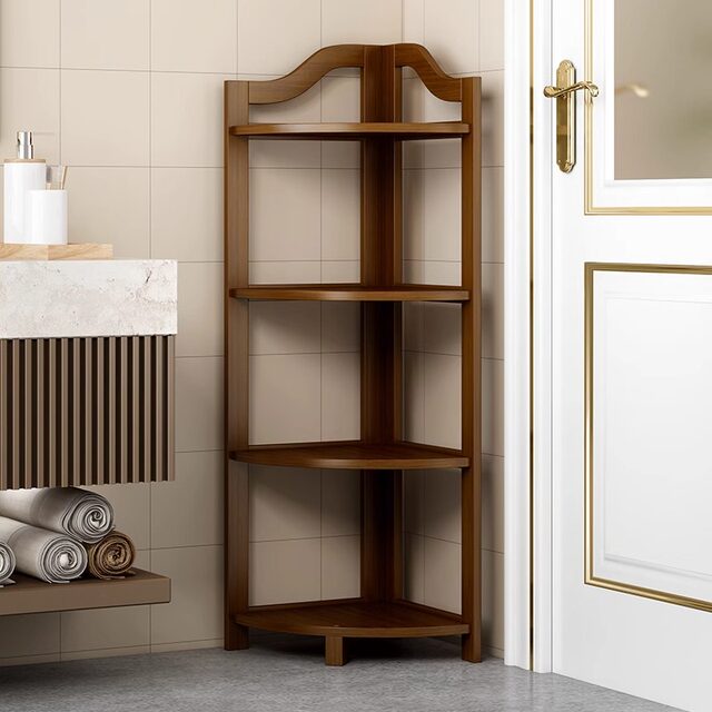 Corner Kitchen Storage Rack, Multi-Layer Bamboo Storage, Household Floor-Standing Multi-Layer Vegetable Basket, Multi-Functional for Storing Fruits and Vegetables