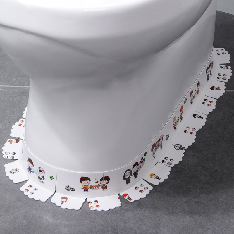 Toilet sticker decorative edge waterproof sticker toilet beauty seam paste base anti-mildew anti-fouling fence wall corner gap sticker