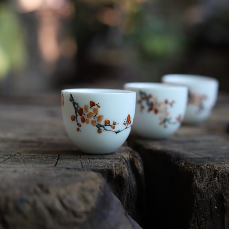 A cup of tea chaoshan kungfu caitang see colour mini sample tea cup small up ceramic cups tea bowl, small cups