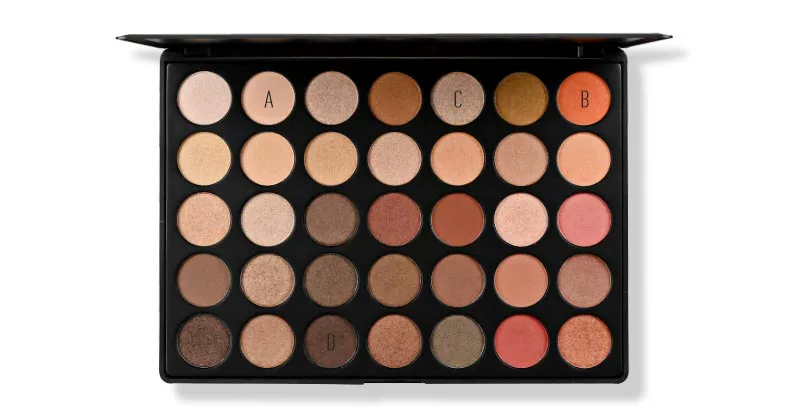 Morphe nude nude 35 màu phấn mắt Pearlescent màu đất mờ khay trang điểm - Bóng mắt