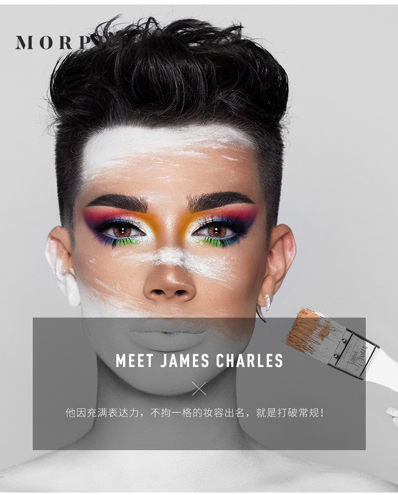 Morphex James Charles đồng nhãn hiệu 39 bảng màu mắt hạn chế - Bóng mắt phấn mắt dạng thỏi