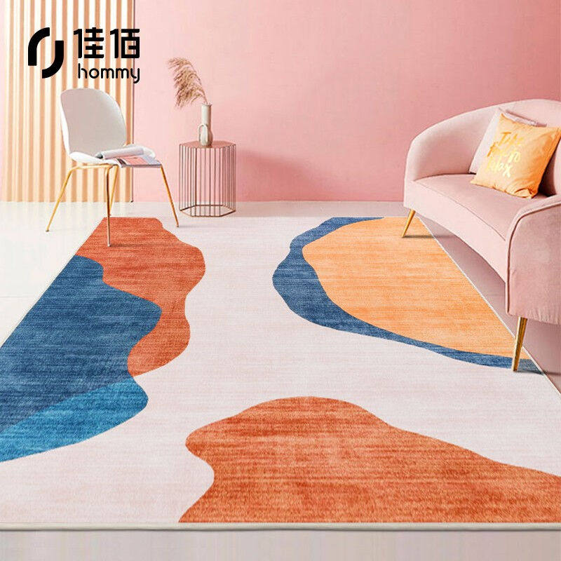 Canon 100 (own brand) Living room Carpet bedroom Carpet ground mat Nordic ins net red free washable geometric sofa