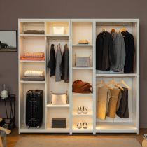 Xingong iron wardrobe light luxury steel bedroom simple household combination ins Wind layered partition storage cabinet