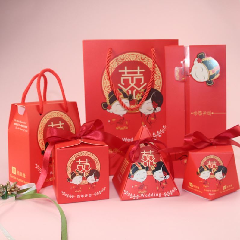 Wedding invitation to the three package of Sugar Box three package wedding invitation wedding Sugar Box gift box handbag three set