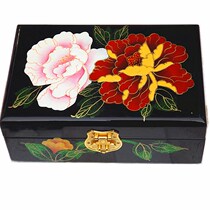 Jewelry gift box small exquisite earrings first jewelry box ancient Chinese style wooden high-grade packaging box gift box