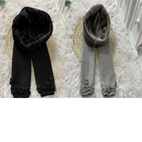 Добавить пух с утолщенными маленькими цветами [черный+светло -серый] 2 наряда