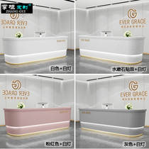 Beauty salon cash register simple modern commercial paint company front desk reception desk arc clothing store bar counter