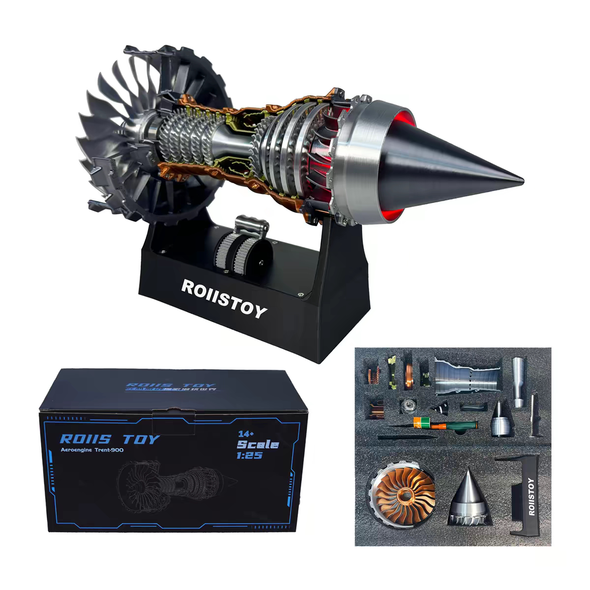 Rollstoy Engine ROllSTOY电动拼装玩具超酷发动机模型,启动吧!(๑•̀ㅂ•́)و _航模_淘宝游戏网