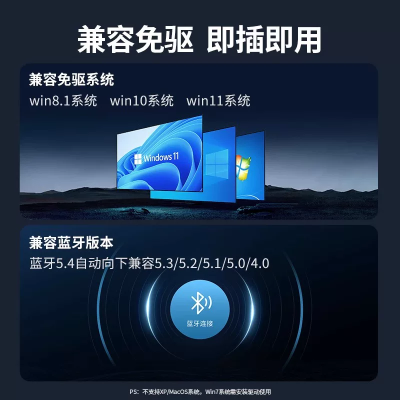 Зелин Bluetooth адаптер 5.4 Прием компьютер запуск 5.3 Драйв USB модуль настольный хост беспроводной гарнитуры