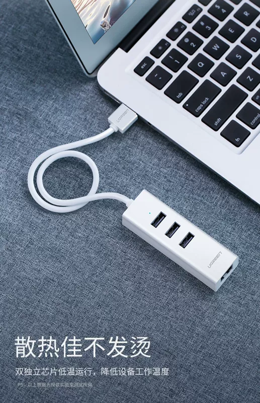 Green Network cáp chuyển đổi cáp mạng card macbookair / pro mở rộng rj45 phụ kiện mạng usb chuyển cổng kết nối cổng phổ quát Apple Lenovo nhỏ mới máy tính xách tay ASUS Dell - Phụ kiện máy tính xách tay