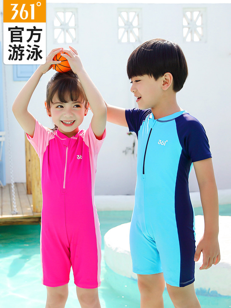 361 degree children's bathing suit Boys middle and large children baby girls fashion hot spring bathing suit Surf suit 3-14 years old