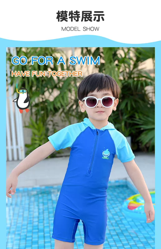 Đồ bơi trẻ em 361 độ Xiêm bé trai Xiêm em bé áo tắm trẻ em hoạt hình áo chống nắng lặn phù hợp với bộ đồ tắm mùa xuân nóng - Bộ đồ bơi của Kid đồ bơi dài tay cho bé gái