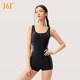 361 One-piece flat horn swimsuit for women's swimming pool