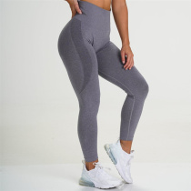 New Cross-border Europe and America Seamless Small Crescent High Waist Lifting Hip Yoga Pants Women Tight Fit Speed Dry Sports Fitness Long Pants Women