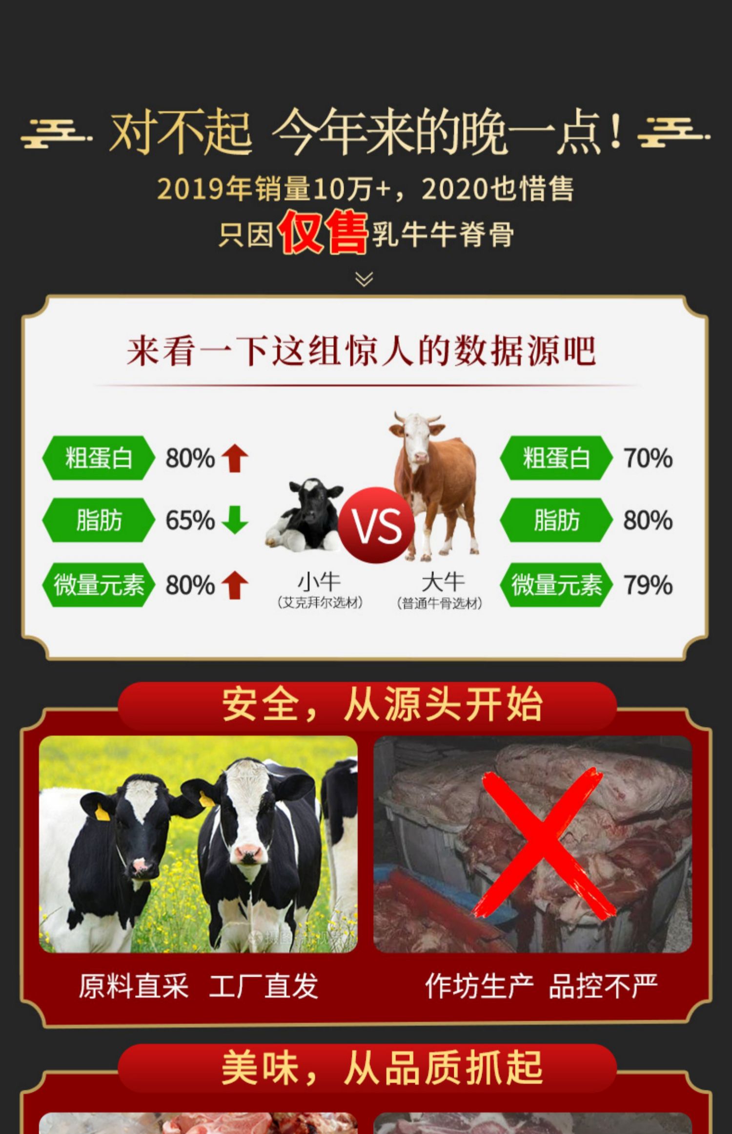 艾克拜尔新鲜牛脊骨带肉4斤