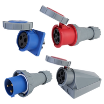Waterproof industrial aviation plug three-phase high current 125A mating connector concealed and exposed 3-core 4-core 5-core