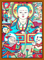 Fufeng Painting Society Intangible Cultural Heritage Wuqiang New Year Painting Series New Year Painting Goddess of Mercy
