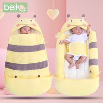 Baby sleeping bag spring and autumn and winter thickened four seasons universal baby anti-kick quilt newborn cotton anti-jump bed