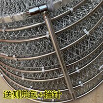 Special offer for black pit fish protection for wild fishing strong horse braided stainless steel fishing net competitive quick-drying anti-hanging fishing net bag