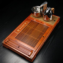 Solid wood automatic tea tray Large household water storage tea table Complete set of office Kung Fu tea drainage tea sea tea tray