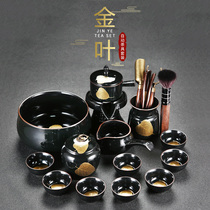 Lazy automatic tea set Small set home kung fu filter teapot living room office meeting ceramic tea maker