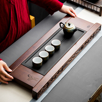 Tea tray Household retro tea table Modern living room Kung Fu tea storage type tea sea Bamboo solid wood drawer tray