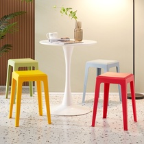 Commercial rubber stool chair simple square stool adult stool high stool bench bench stool thickened modern dining stool home