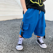 Children Shorts Wave Cool Sports Casual Baby Pants Thin Klein blue with wide leg pants boy summer dress