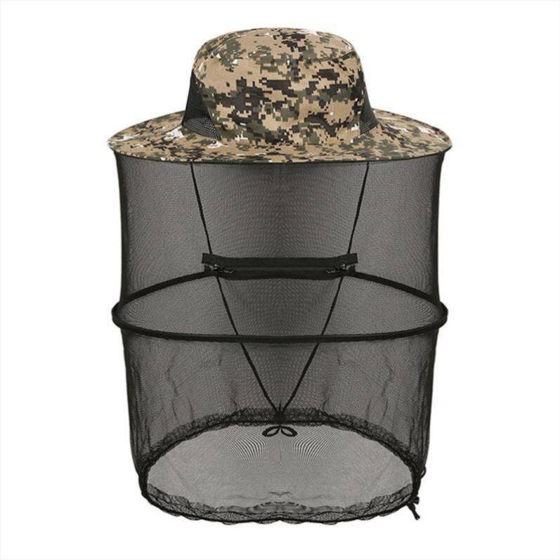 Male Style Sun Folding Mosquito Repellent Hat Fisherman With Hole Summer Youth Orchard Veil Sea Fishing Speed Dry Cap For Tea