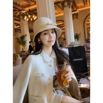 鱼兔子的兔子 小香风富家千金双面呢外套女2025秋新款百搭短外套