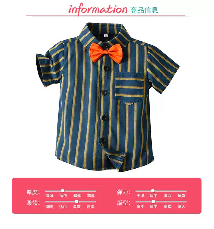 Trẻ em mới mùa hè áo phông phù hợp với sinh nhật đầu tiên của bé trai quần áo thắt nơ trẻ em trung và trẻ nhỏ nước ngoài - Váy trẻ em