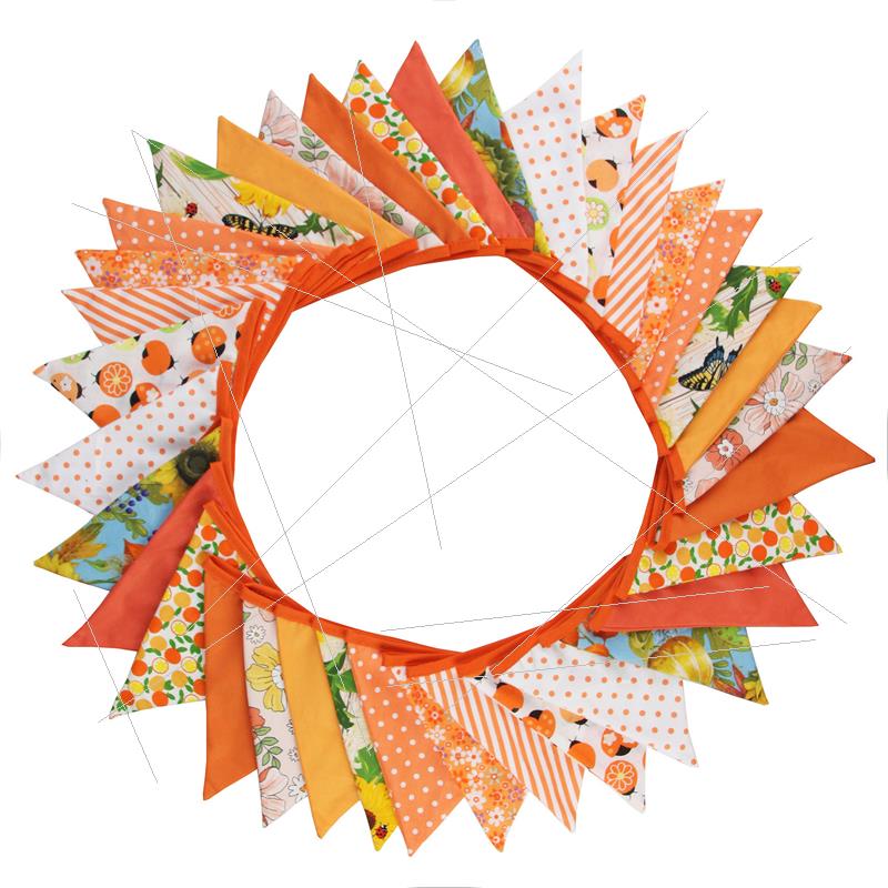 Source 10 tent Color hanging flag cotton fabric Triangular Strings Flag Tent Banner Camping Rice Wedding Birthday Kindergarten Placement-Taobao