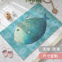 Bathroom shower floor mat bathroom bathroom full shop non-slip floor mat hollow cutable wire ring toilet bath door mat