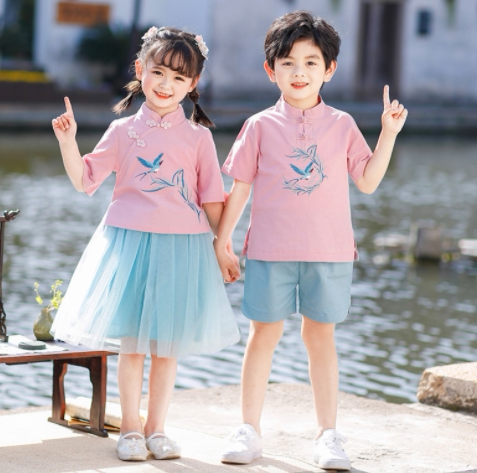 Primary school students' class uniforms, Children's Day performance uniforms, school uniforms, Chinese school uniforms, kindergarten uniforms, short-sleeved summer suits