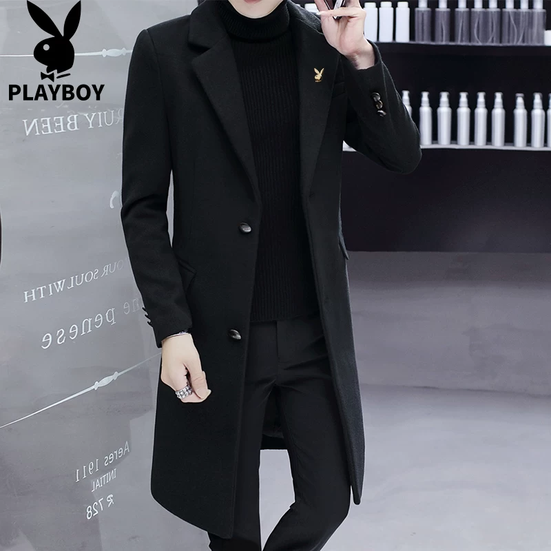 Плейбой, длинное trench coat, тренд демисезонное шерстяное пальто, макси длина, slim fit