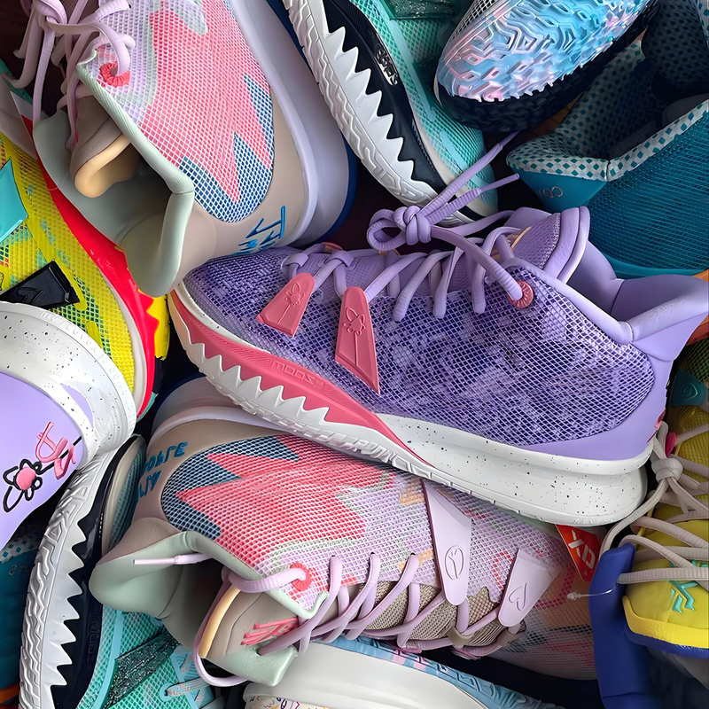 Kyrie 7 Basketball Men's Shoes Mathematical Formula Design Kyrie Air-Cushioned Sneakers Lavender Big Kids Chinese New Year All-Star Edition
