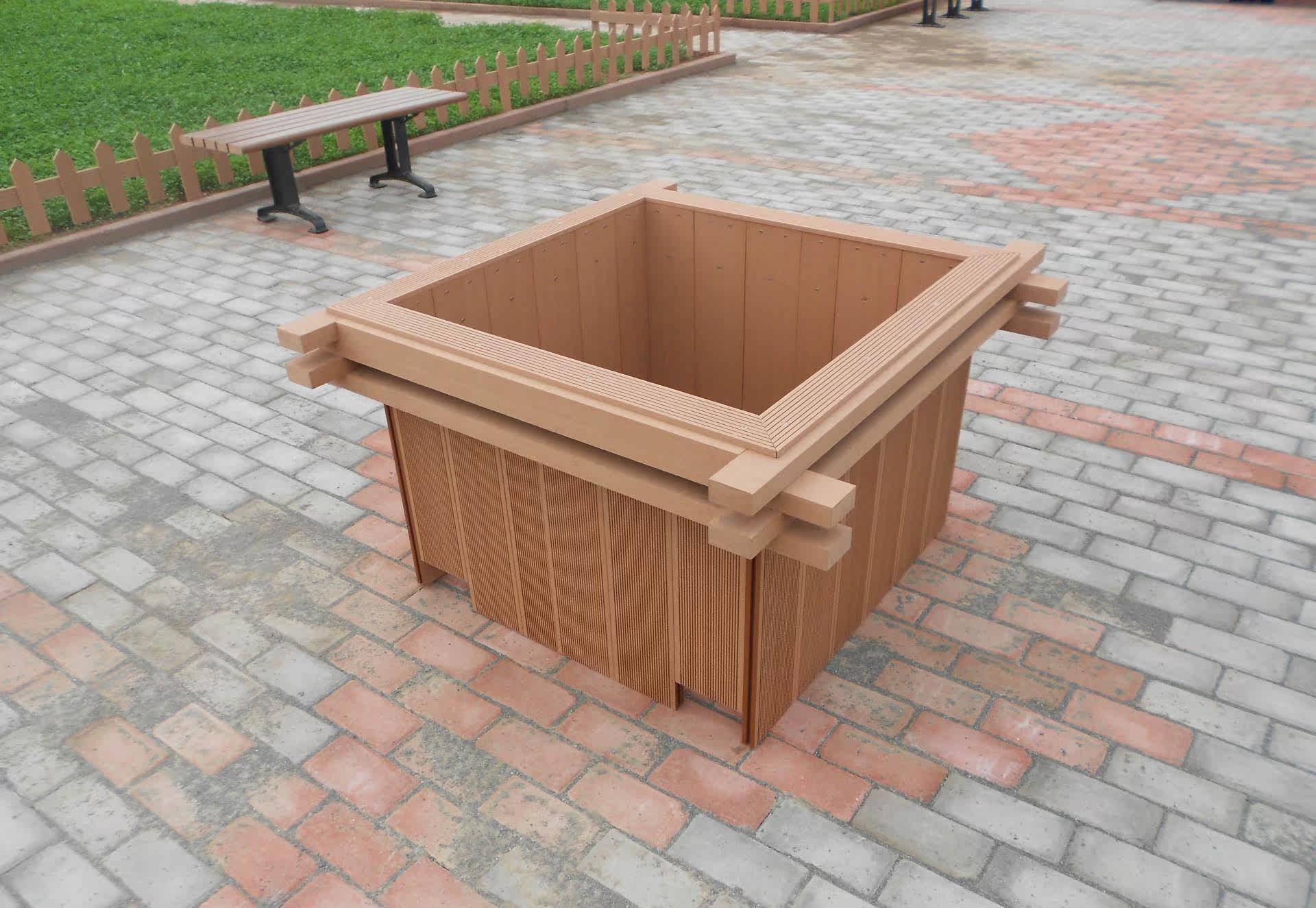 Outdoor plastic wood flower box custom anti-corrosion wood pineapple lattice grape trellis garden flower table nursery shape design planting flowers