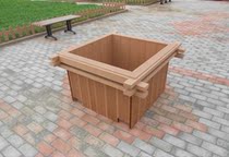 Outdoor plastic wood flower box custom anticorrosive wood pineapple grid grape frame garden flower table nursery design planting flowers