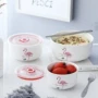 Trái tim nhân viên văn phòng IKEA với hộp cơm trưa tươi, hộ gia đình di động dành cho nữ lò vi sóng đặc biệt nhà gốm - Đồ bảo quản hộp thủy tinh chia ngăn