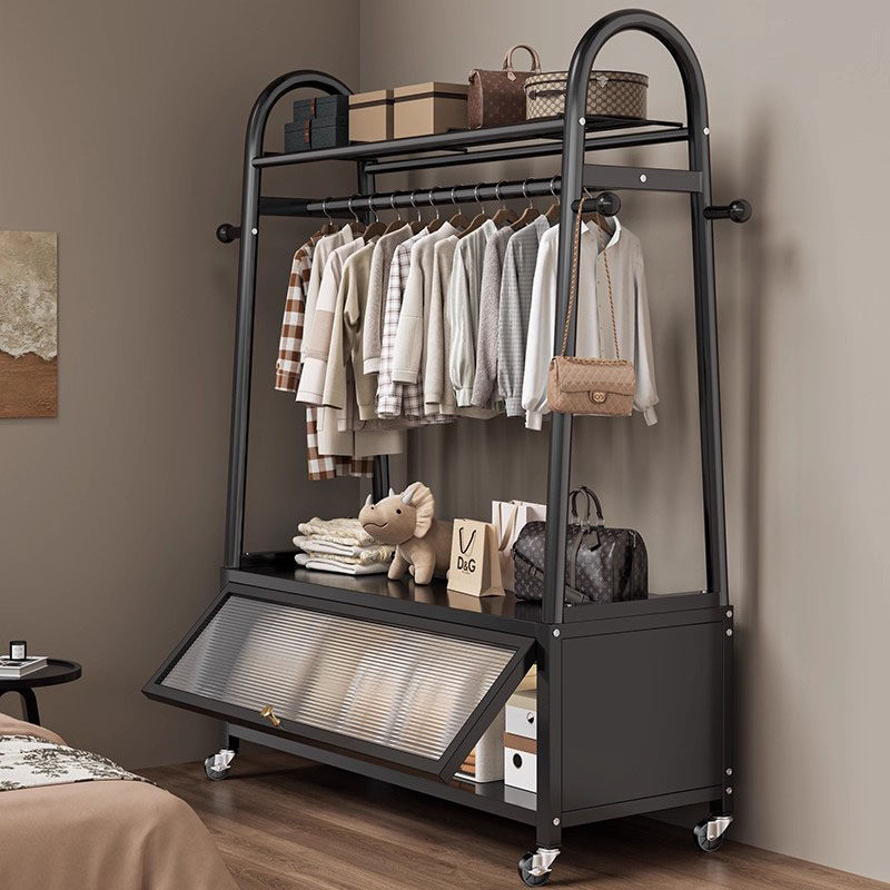 German Coat Rack Floor-Standing Bedroom Home Indoor Movable Clothes Rack Room Clothes Storage Rack Storage Rack