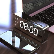 Everty new portable Bluetooth alarm clock subwoofer mini audio card small speaker student desktop clock