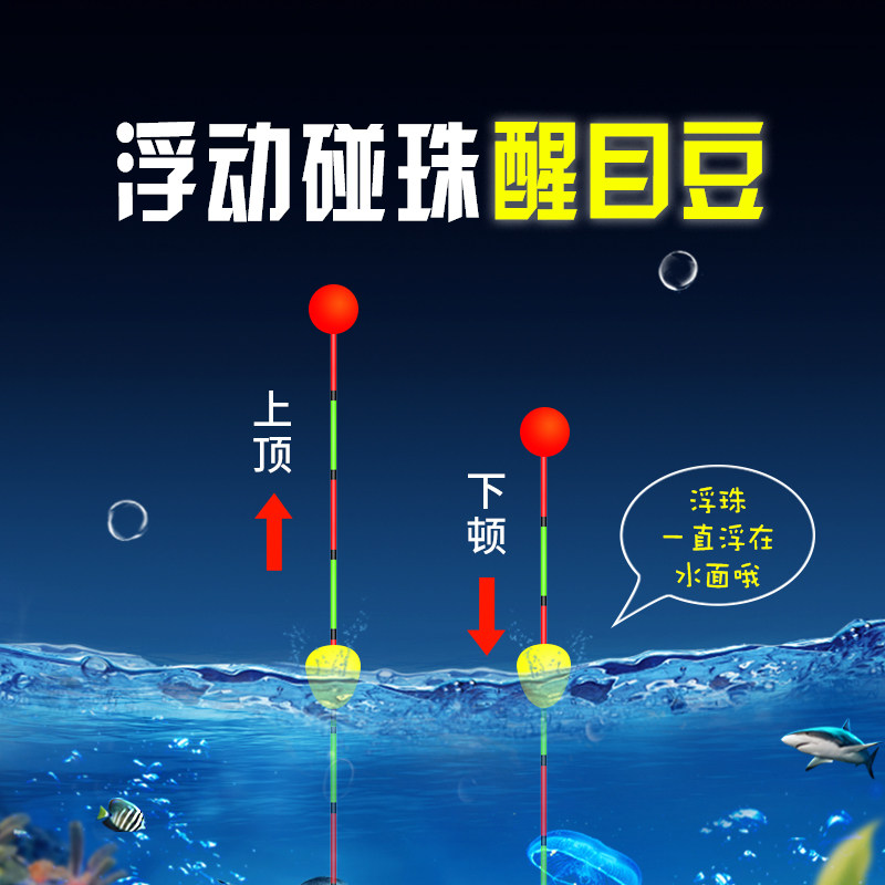 Floating beads Collider Eye-catching Bean Fish Rafting Silicone Super Light Float Amplifier Accessories Foam Nano Nightlight Plus Coarse Head