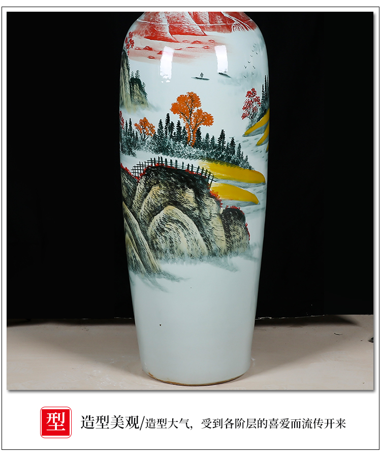 Thousands of flame hand color landscape has a long history for the opening of large ceramics vase decorated hotel home furnishing articles