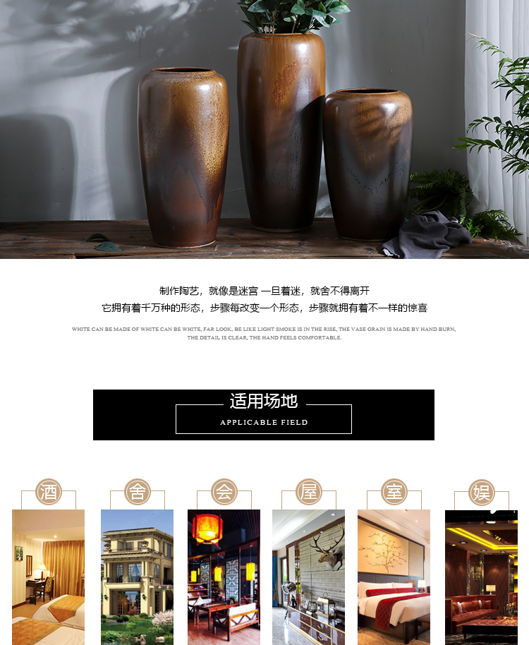 Jingdezhen ceramic hotel villa covers large vases, the sitting room porch flower flower decoration flower arranging furnishing articles