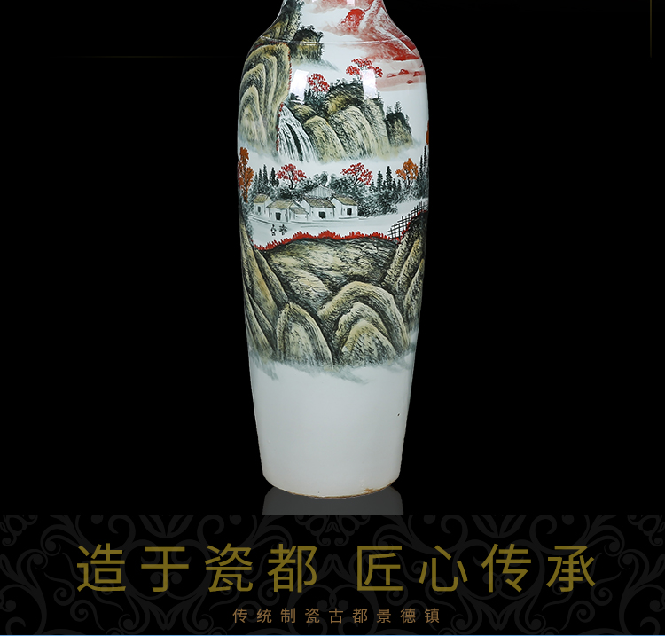 Thousands of flame hand color landscape has a long history for the opening of large ceramics vase decorated hotel home furnishing articles