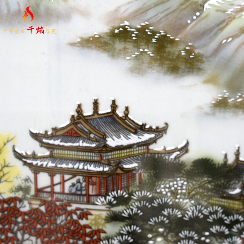 Jingdezhen ceramics furnishing articles sitting room of large vase flower arranging hotel snow figure feng shui decorations arts and crafts