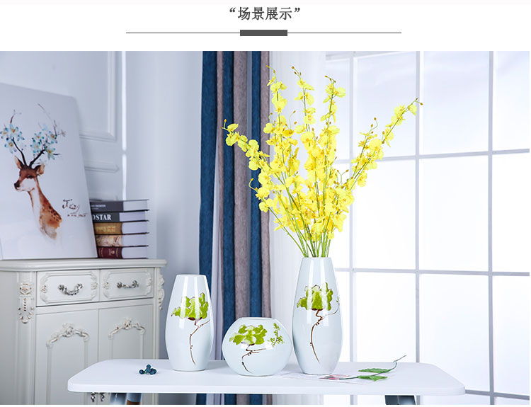 Jingdezhen ceramics I and contracted white vase small sitting room dried flowers flower arrangement table decorations furnishing articles