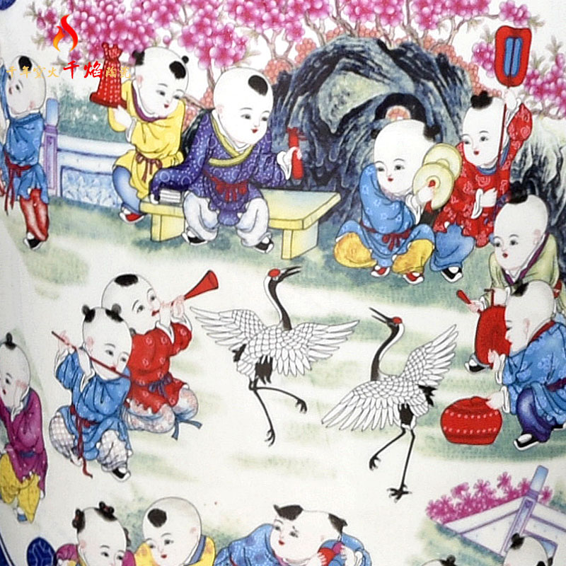 Chinese jingdezhen ceramics sitting room porch decoration for the opening of large vase household geomantic housewarming furnishing articles